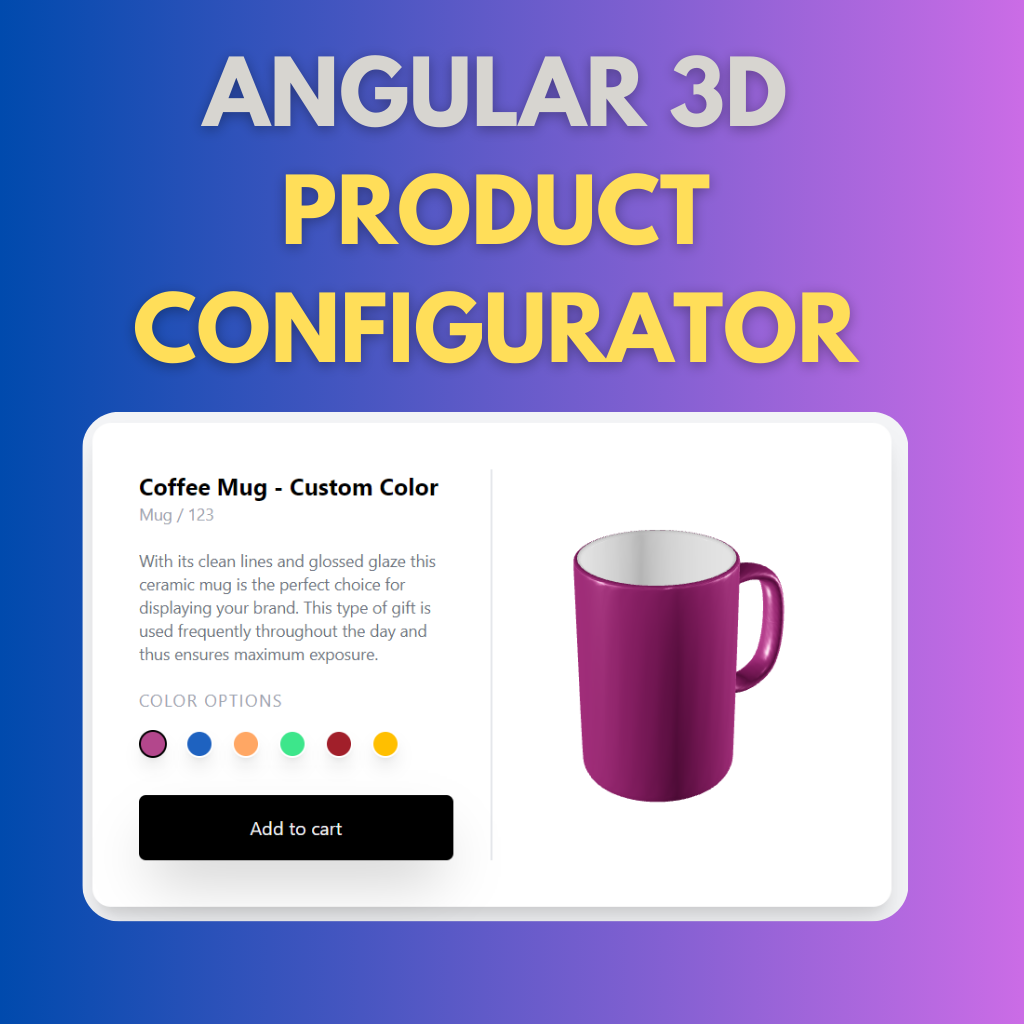 Angular 3D Product Configurator (Angular Three v2 + Angular 18) product image
