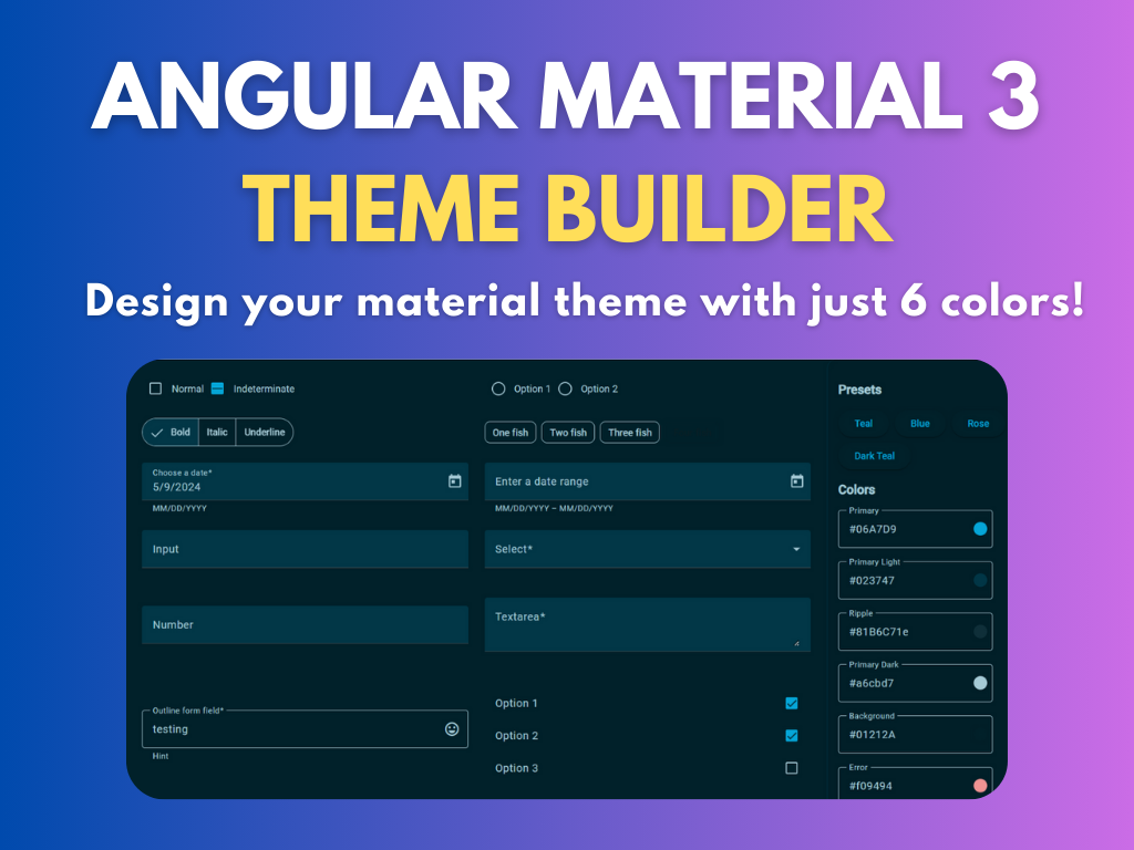 Angular Material 3 Theme Builder product image